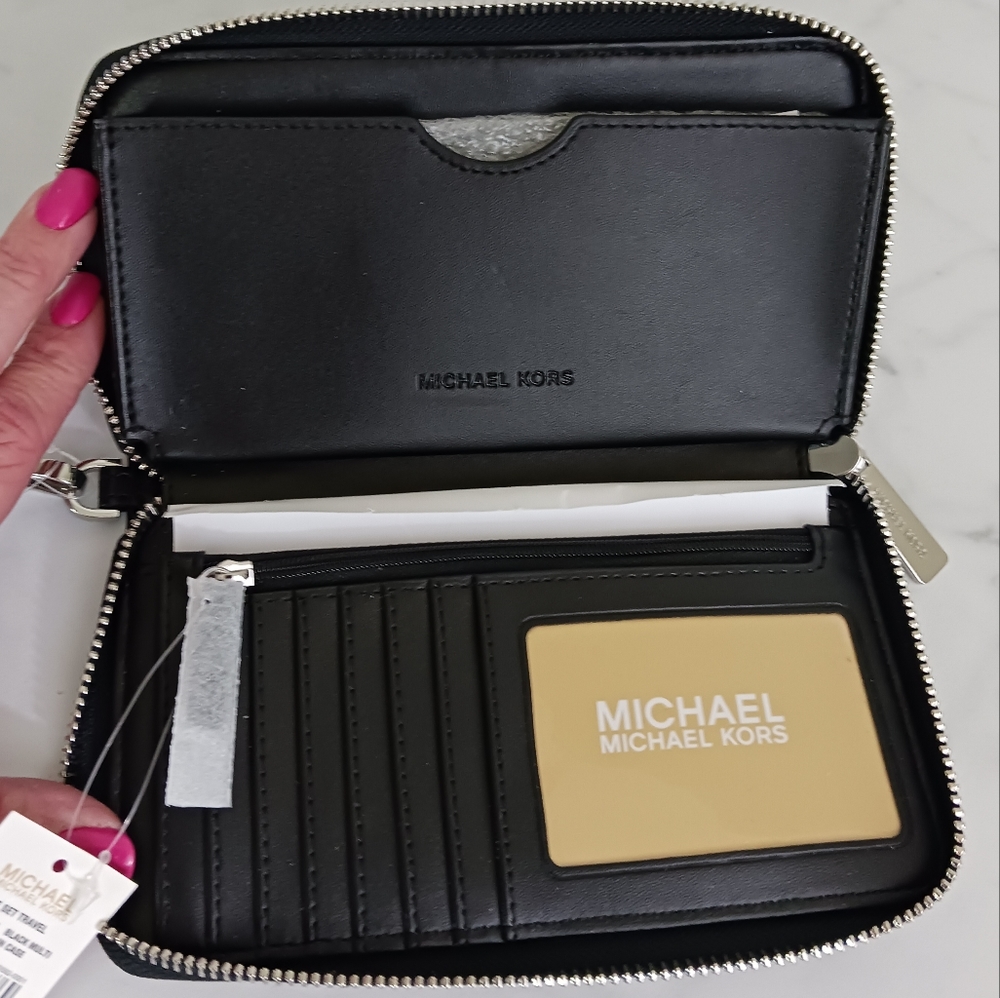 Michael Kors Jet Set Travel Large Flat Wallet, Wristlet & Phone Case - Picture 4 of 6